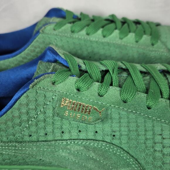 Puma Classics Sneakers Mens 9.5 Archive Green Textured Suede 1968 Heritage Low - Picture 3 of 12